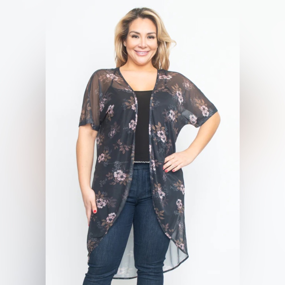 Long Floral Print Shawl